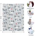 thumbnail image 4 of Gray Christmas House and Tree Pattern Blanket,Comfortable Soft Flannel Throw Blanket,All Season,Warm Lightweight Blankets for Sofa Bed Couch Living Room Chair,30"x40", 4 of 4