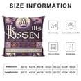 thumbnail image 6 of Nawypu Emotion Easter Throw Pillow Covers 2pcs He is Risen Spring Farmhouse Holiday Purple Cushion Case for Home Sofa Couch Decoration 2pcs White, 6 of 6
