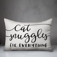 thumbnail image 3 of Creative Products Cat Snuggles Fix Everything 14x20 Spun Poly Pillow, 3 of 3
