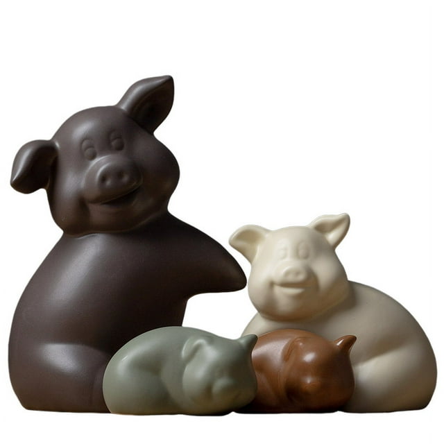 Ceramic Animal Statue, Creative Ceramic Craft Decoration, Ceramic Sculpture, Home Office Desktop Decoration-Youyoupin