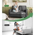 thumbnail image 6 of Welzona 51" Corduroy Loveseat Sofa, Small 2-Seater Couch for Small Spaces, Tool-Free Assembly, Grey, 6 of 8