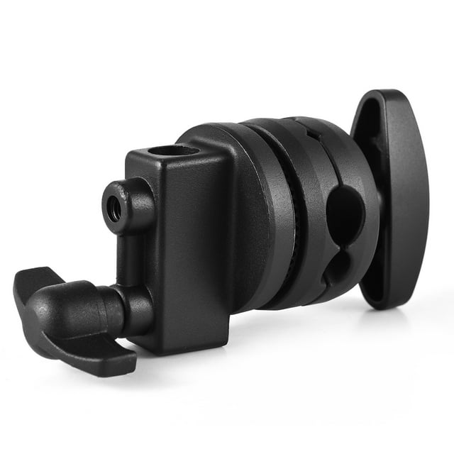 Camera Clamp Mount, Grip Head Clamp for Light Stand Camera Clamp Camera Mounts Clamps with Adjustable Angle with 4 Mounting Holes Full Metal Material Silver, Mounting Holes