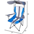 thumbnail image 2 of Kelsyus Original Foldable Canopy Chair for Camping, Tailgates, and Outdoor Events, Grey/Blue, 2 of 10