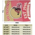 thumbnail image 3 of Football Fans Blanket Football Team Throw Blanket San Francisco City Classic Flannel Blanket Plush Lightweight Soft Cozy Warm Fuzzy Fleece Football Gifts for Men Bedroom Decor Sofa Couch Bed 50"X40", 3 of 6
