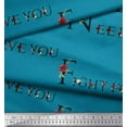 thumbnail image 3 of Soimoi Blue Cotton Poplin Fabric Quotes Text Fabric Prints By Yard 58 Inch Wide, 3 of 3