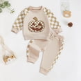 thumbnail image 2 of xaweyi Toddler Baby Boy Cute Clothes Outfits Fall Winter Sweatshirt Pants Outfit Infant Boy Fall Clothes Set,Sizes 6-12 Months, 2 of 6