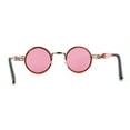 thumbnail image 4 of Womens Rhinestone Jewel Victorian Fancy Engraving Hippie Round Sunglasses Gold Pink, 4 of 4