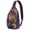 Paisley Print, variant on Papaya Tropical Fruit Print Sling Backpack, Lightweight and Durable Crossbody Bag with Classic Exotic Pattern, Cute Kawaii Cartoon Design, Multi-Functional Storage for Papaya Lovers