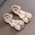 thumbnail image 6 of NOKIO Girls' Rhinestone Sandals Kids' Summer Shoes Fashion Spring And Summer Girls Sandals Dress Dance Performance Princess Shoes Sequin Mesh Bow Pearl Belt Buckle Shoes, 6 of 6