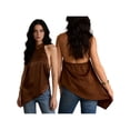 thumbnail image 2 of LMLYSoH Satin Halter Tops for Women Summer Asymmetrical Loose Going out Tank Tops Tie up Backless Shirts for Streetwear, 2 of 8