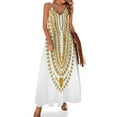 thumbnail image 2 of DASHIKI WAKANDANGOLD Sleeveless Dress prom dresses Female dress, 2 of 6