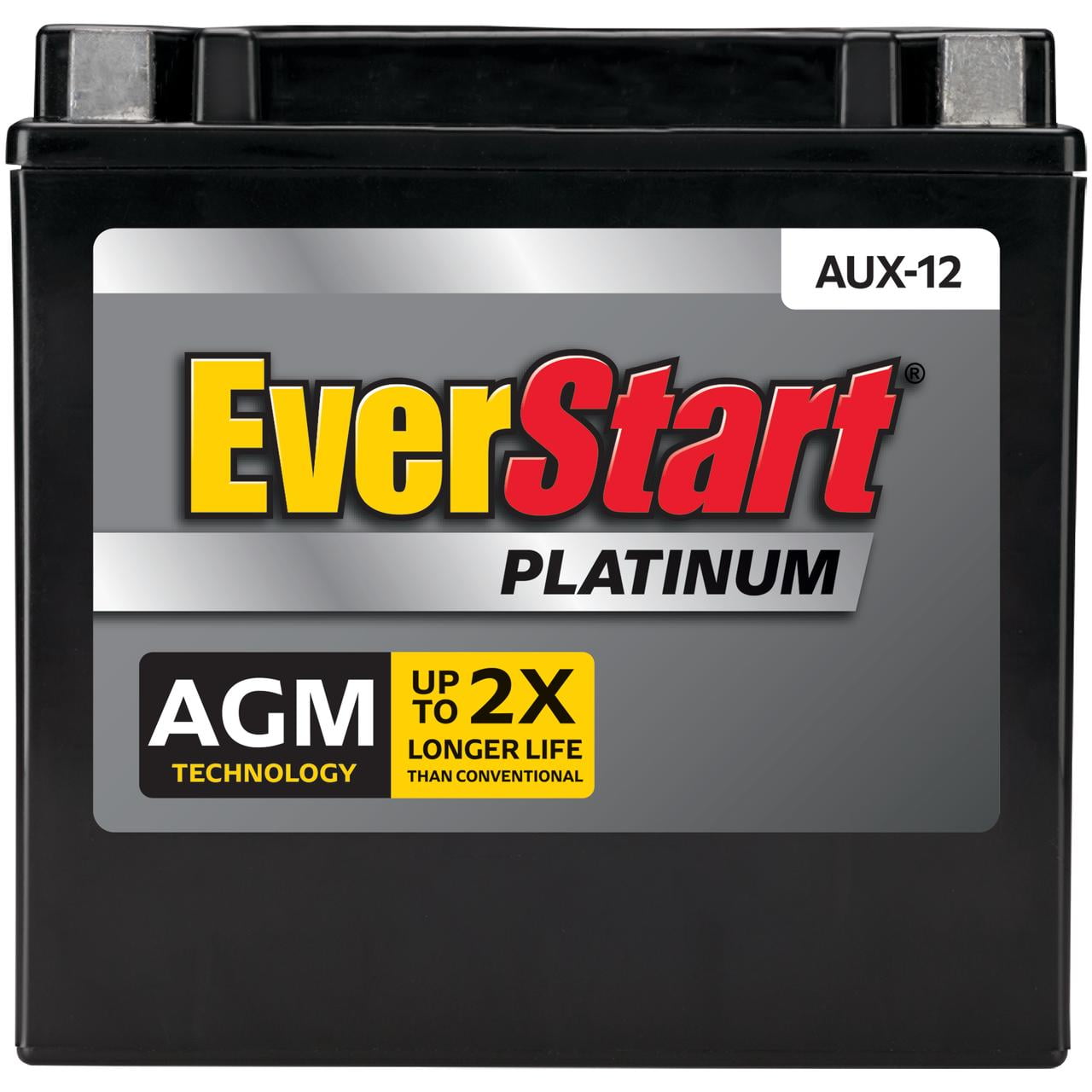 EverStart Platinum BOXED AGM Battery, Group Size AUX 12 Volt, 180 CCA