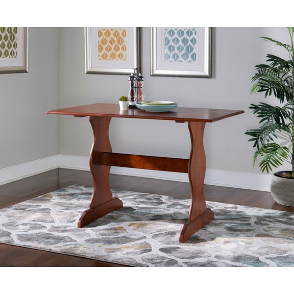 Linon Varden Farmhouse Dining Table, Walnut