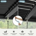 thumbnail image 5 of Outdoor Louvered Pergola, Aluminum Outdoor Louvered Pergola Patio with Adjustable Roof and Curtain for Outdoor Deck 3*3FT,Black, 5 of 5