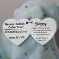 thumbnail image 5 of TY Beanie Bellies Skippy The Blue Easter Bunny with Glitter Pink Eyes, Cuddly Plush Animals with Soft Belly, Easter, 20 cm, T41515, 5 of 6