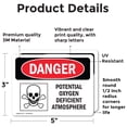 thumbnail image 2 of (2 Pack) Potential Oxygen Deficient Atmosphere OSHA Danger Sign, 2 of 7