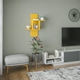 thumbnail image 2 of Ada Home Decor Furniture 25.2" 2 Tier Mustard Waverley Modern Wall Shelf, 2 of 7