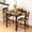 Rustic Brown, variant on LinkRomat 3 Piece Bar Table Set, Counter Height Square Kitchen Table with Storage Shelf and 2 Stools, Compact Dining Set for Small Apartments, Gray