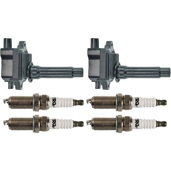 Ignition Coil and Spark Plug Kit 6 Piece - Compatible with 2001 - 2002 Kia Sportage