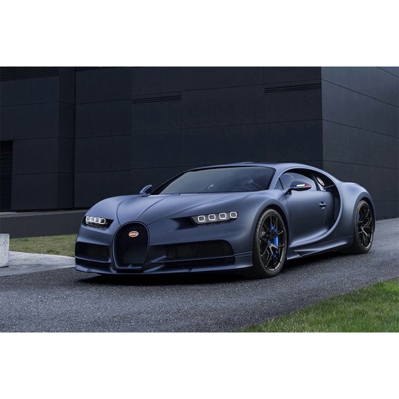 Bugatti Chiron Sport 110 Ans Racing Car Auto Wall Art Home Decor - 12x18 Inch Laminated Poster - Stunning Detail and Bold Colors