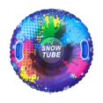 thumbnail image 1 of S SERENABLE Inflatable Snow Tube 37 in Inflatable Sled for Birthday Gift Sledding Skiing Polka Dot Blue, 1 of 7