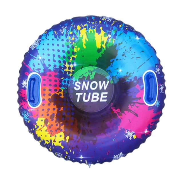 Siruishop Inflatable Snow Tube 37 in Inflatable Sled for Birthday Gift Sledding Skiing Polka Dot Blue