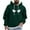 #083-Green, variant on Donemore Men Casual Fashion Printed Pullover Drawstring Long Sleeve Hooded Sweatshirts