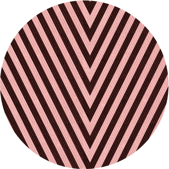 Ahgly Company Indoor Square Patterned Pastel Pink Area Rugs, 3' Square