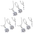 thumbnail image 2 of ZLight Collier Pendentif simple Rétro en Argent Sterling pour Femmes Mode Nouveaux Bijoux Cristal zircon 3ensemble, 2 of 6