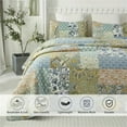 thumbnail image 4 of Lanpei Floral Bedspread Set 3-Piece King, Cotton Biological Quilt Coverlet Boho Bedding Set Farmhouse Quilted Bedspread for All Season Farmhouse (1 Coverlet+2 Pillow Shams), 4 of 7