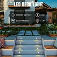 thumbnail image 3 of Yescom 10-Pack 3000K Warm White IP67 Outdoor LED Deck Lights, 12V Low Voltage Landscape Lighting with Transformer, In-Ground Step Lights, 3 of 7