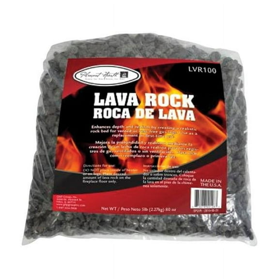 GHP Group Multicolor Pleasant Hearth Lava Rock for Natural Gas, 5lbs