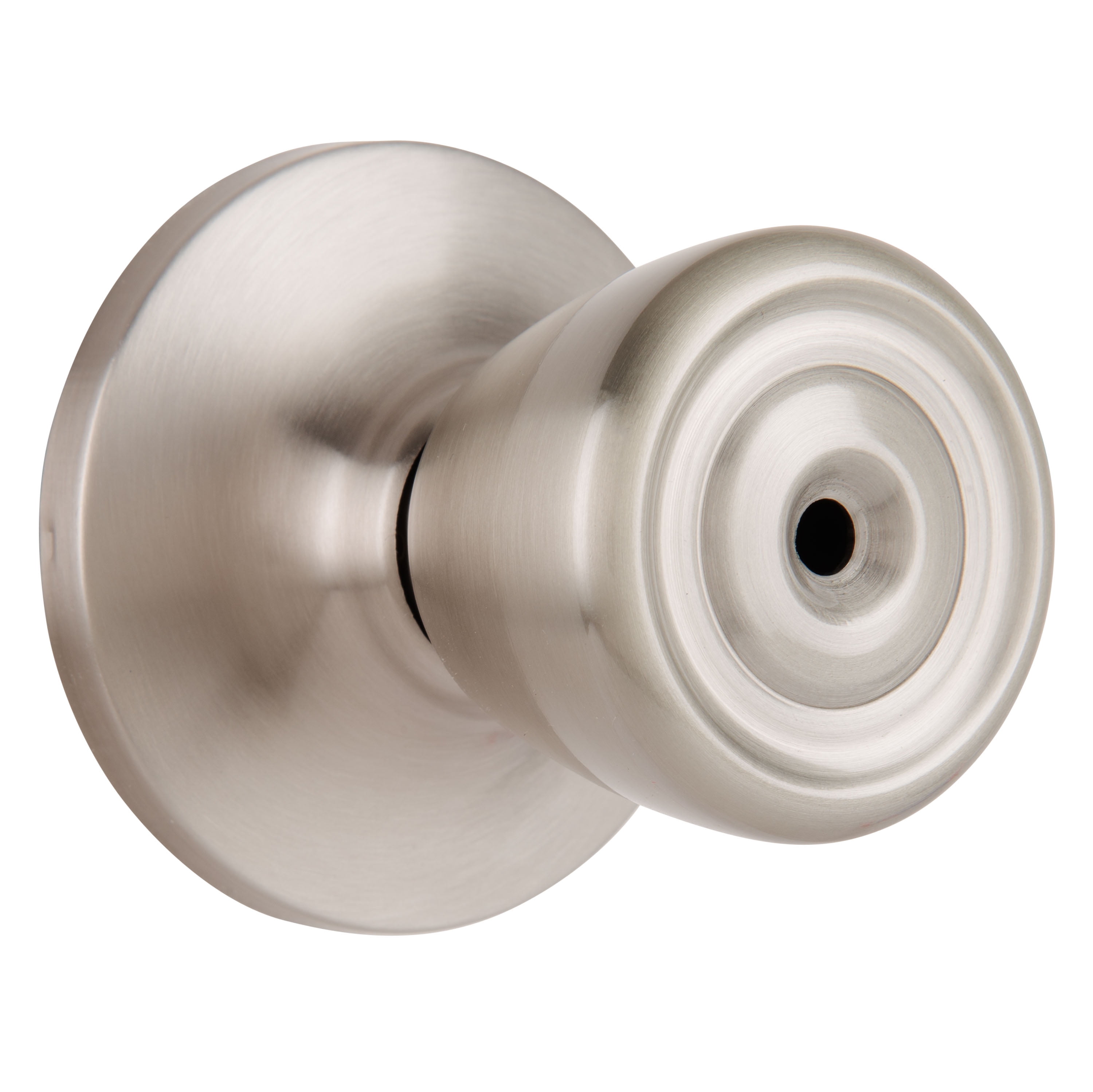 (2 pack) Brinks Interior Locking Privacy Tulip Style Doorknob, Satin Nickel Finish