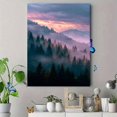 thumbnail image 4 of Misty Forest Sunset Landscape Canvas Wall Art, Calm Woodland Print for Living Room, Bedroom, Office and Home Decor, 4 of 8