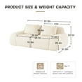 thumbnail image 5 of FFH 82" Flannelette Loveseat Sofa, Modular Boneless Sofa with Deep Seat, Cloud Couch for Living Room (Cream, 2 Seater), 5 of 18