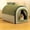 Green - with door curtain + blanket-1, variant on Popular Cat Nest Winter Warm Closed Cat House Tent Cat House Security Four Seasons Universal Winter Removable Washable Dog Nest