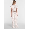 thumbnail image 2 of No Boundaries Henley Top and Pants Sleep Set, 2-Piece, Women's XS-XXL, 2 of 4