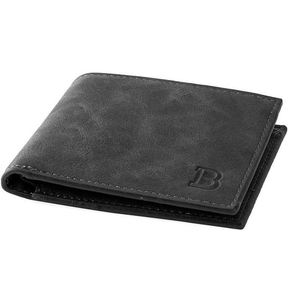Porte-cartes en PU Durable pour Hommes Portefeuille d'Argent Blocage Mince Poche à Monnaie Affaires Sport Décontracté