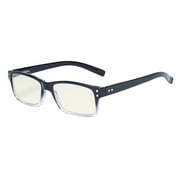 Eyekepper Computer Glasses UV Protection Anti Glare/Blue Rays Readers Black/Yellow 1.25