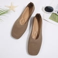thumbnail image 6 of Samdudou Flats for Women Knit Mesh Slip On Ballet Shoes Closed Toe Lightweight Casual Loafers Breathable Footwear for Work Travel, 6 of 9