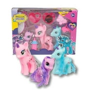3 Magical Unicorn w Beauty Accessories Play set