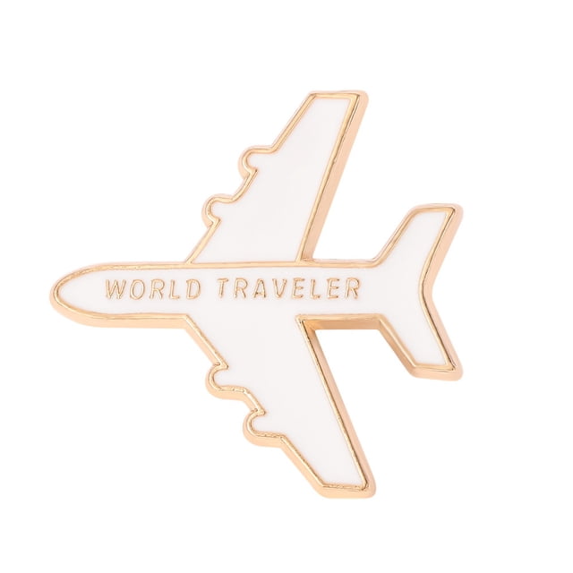 Broche con forma de avión tridimensional 3D, modelo de aleación de luchador espacial creativo, insignia, accesorios para ropa y mochila