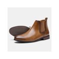 thumbnail image 4 of UKAP Men Dress Boots Side Zip Ankle Booties Business Chelsea Boot Work Leather Shoes Casual Khaki 5.5, 4 of 9