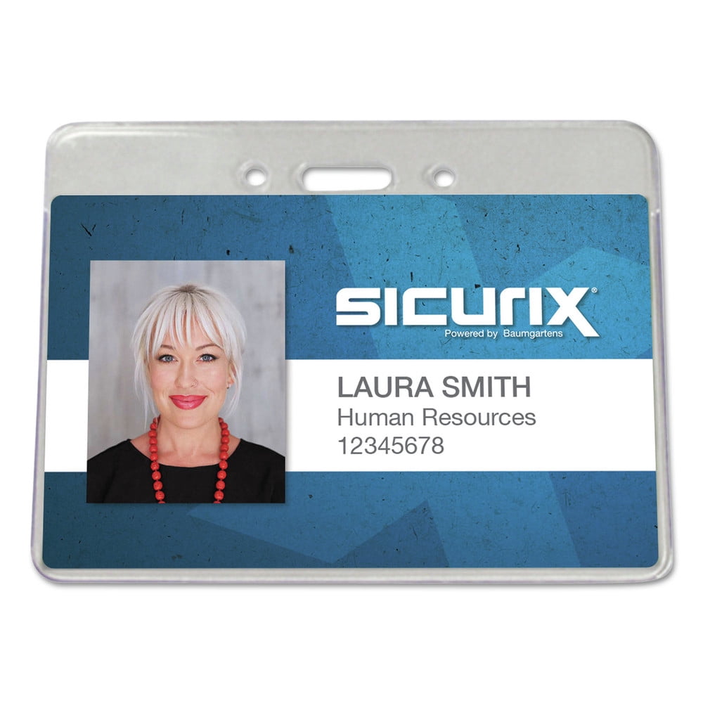 Baumgartens Sicurix Proximity Badge Holders, 50 Pack