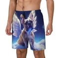 thumbnail image 1 of Balery Night Sky Winged French Bulldog Bañador para hombre, shorts de playa de secado rápido con entrepierna y forro de compresión-3X-Large, 1 of 6