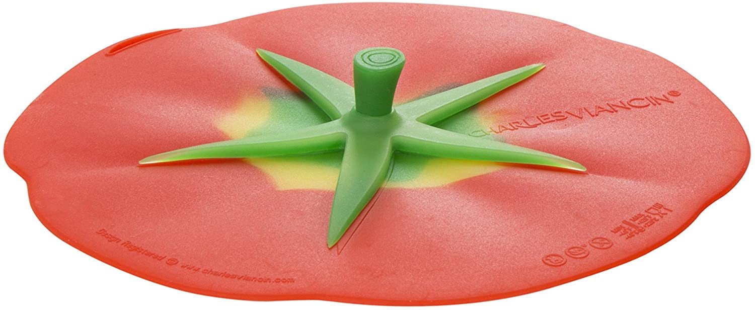 Charles Viancin Silicone Tomato Airtight Lid/Cover, 4Inch, Red