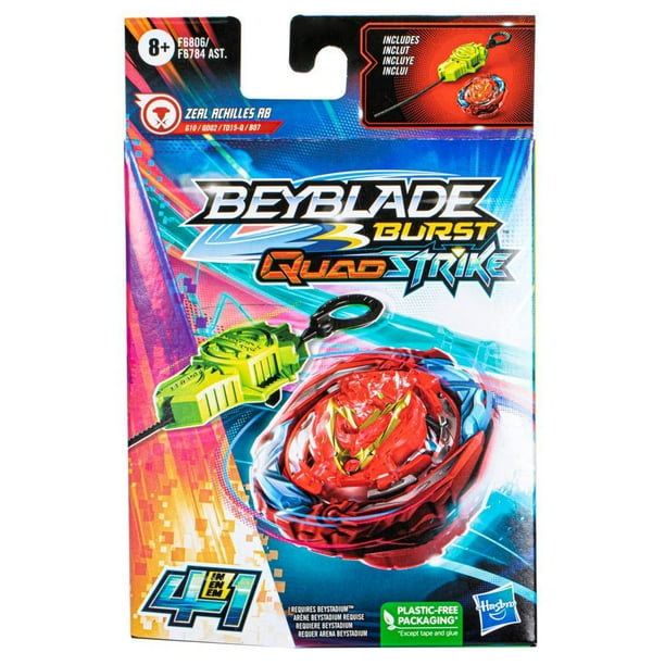 ZEAL バシャーン　zeal Beyblade Burst QuadStrike Zeal Achilles A8 Starter Pack + Launcher