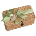 thumbnail image 2 of Cesta tejida estilo pastoral, cesta de almacenamiento, caja tejida a mano, cesta para envolver regalos de fiesta, 2 of 7