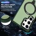 thumbnail image 4 of [Magnetic+Kickstand+Ring Holder] for Samsung Galaxy S23 Plus Case Stand Ring Holder Compatible with MagSafe, Shockproof Protective Matte Anti-fall Ultra Slim Phone Case Kickstand Cover,Darkgreen, 4 of 6