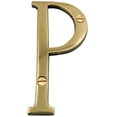 thumbnail image 5 of 4-inch House Letter "P" with Mounting Screws, Polished Brass, Shiny Gold Color, Suitable for Mailbox, Home, Apartment, Hotel etc, 5 of 5